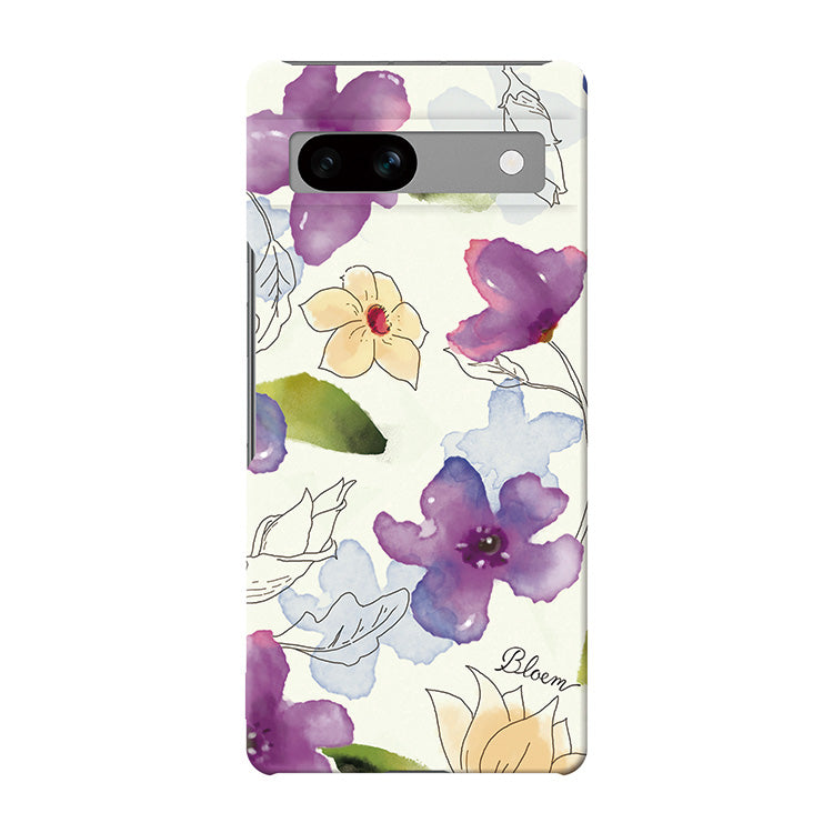 Ladylike flower purple (ハード型スマホケース)