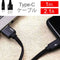 Type-C USB 2.1A高速充電ケーブル 1ｍ(PD対応)_ブラック (ケーブル)