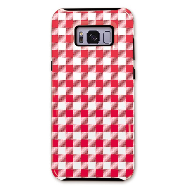 Gingham check_Red (タフ耐衝撃ケース)