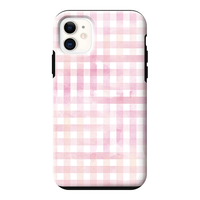 Gingham check-Pink (タフ耐衝撃ケース)