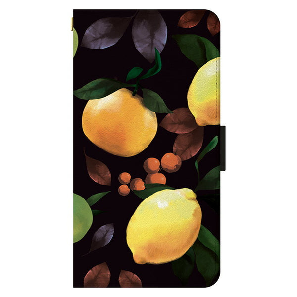 Bloem Fruite Lemon Black (手帳型ケース)