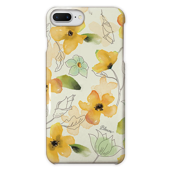 Ladylike flower yellow (ハード型スマホケース)