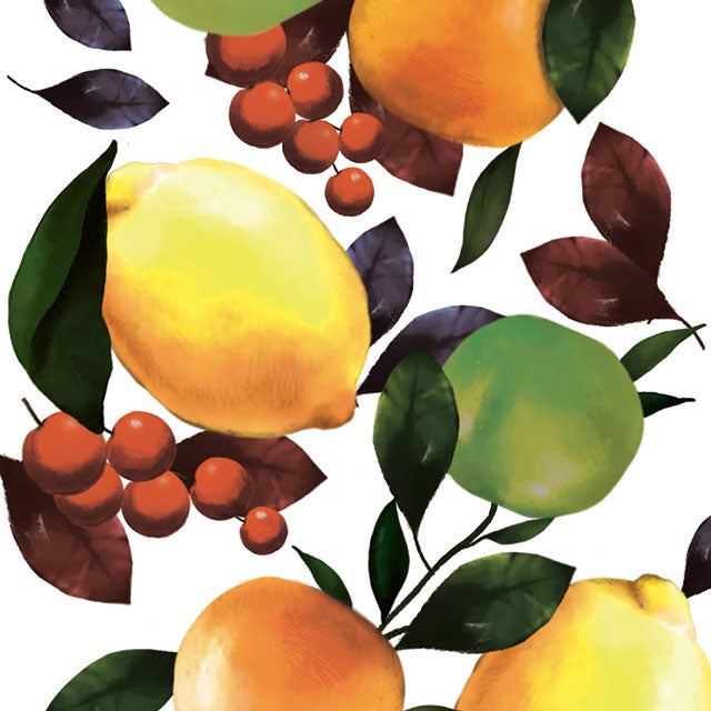 Bloem Fruite Lemon White (カード収納＆ミラー付 ハードケース)