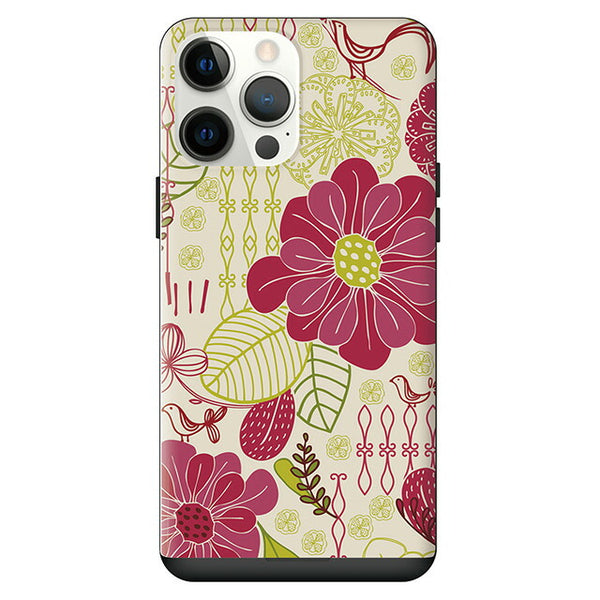 Floral patterns02A (カード収納付 耐衝撃ケース)