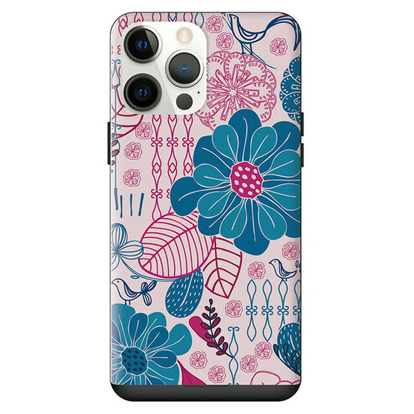 Floral patterns02B (カード収納付 耐衝撃ケース)