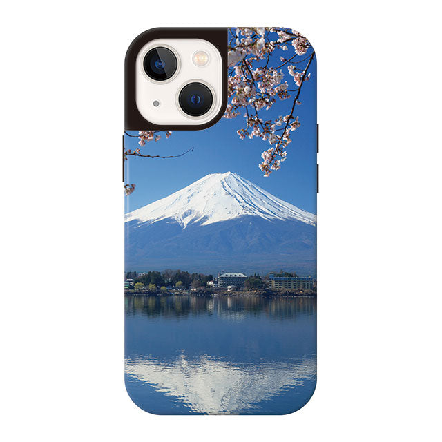 風景[富士山と桜] (カード収納付 耐衝撃ケース)
