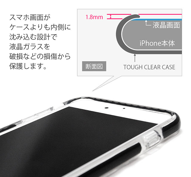 Clear tough case black (ハード型スマホケース)