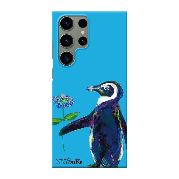 紫陽花ペンギン (ハード型スマホケース)