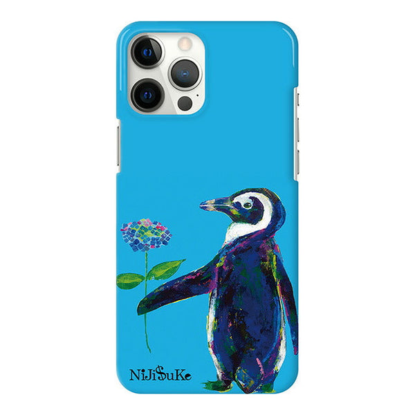 紫陽花ペンギン (ハード型スマホケース)