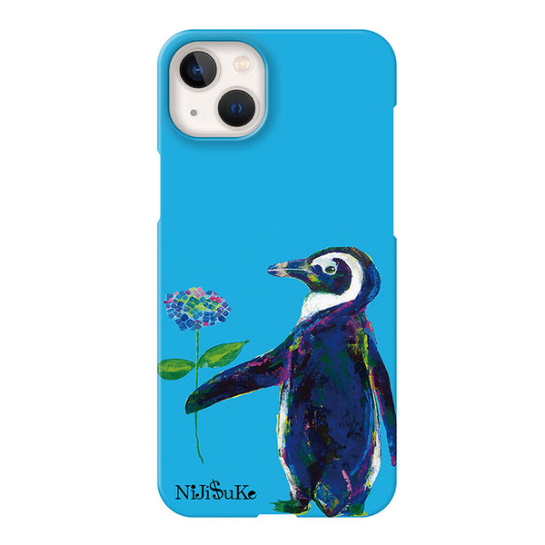 紫陽花ペンギン (ハード型スマホケース)