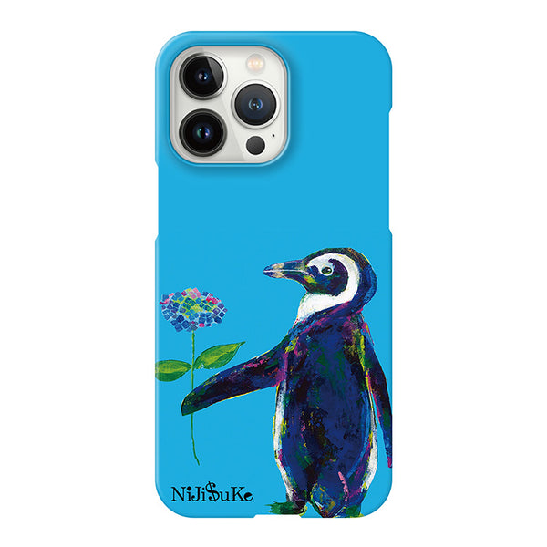 紫陽花ペンギン (ハード型スマホケース)