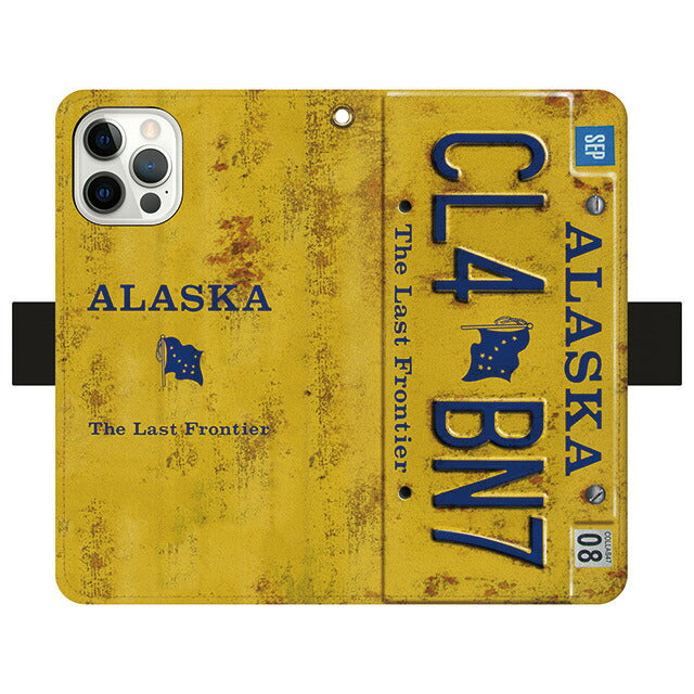 Numberplate_Alaska (手帳型ケース)