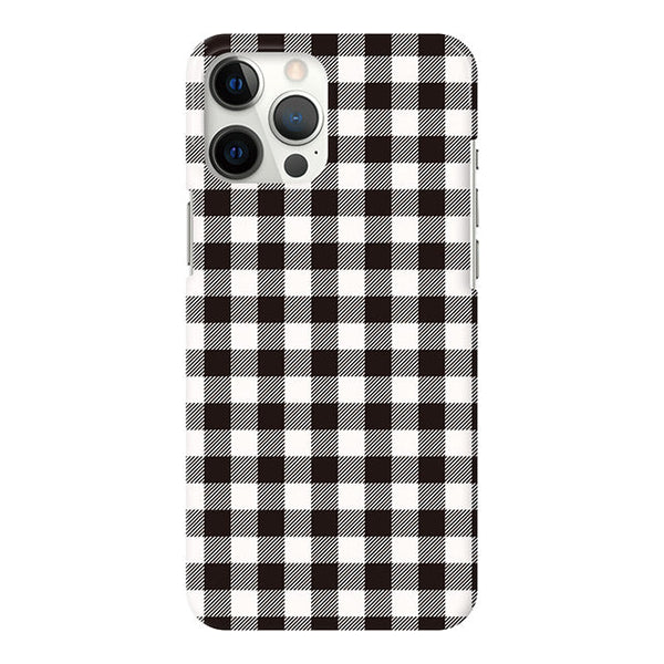 Gingham check_Black (ハード型スマホケース)