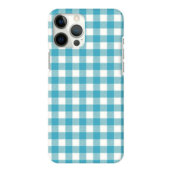 Gingham check_Blue (ハード型スマホケース)