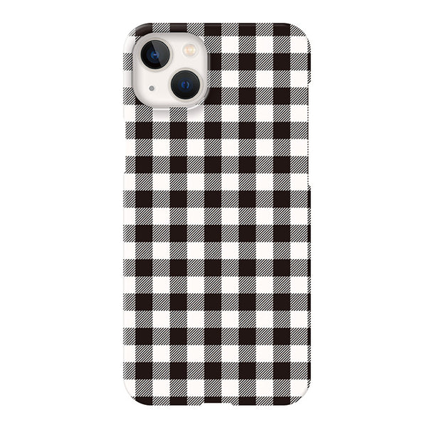 Gingham check_Black (ハード型スマホケース)