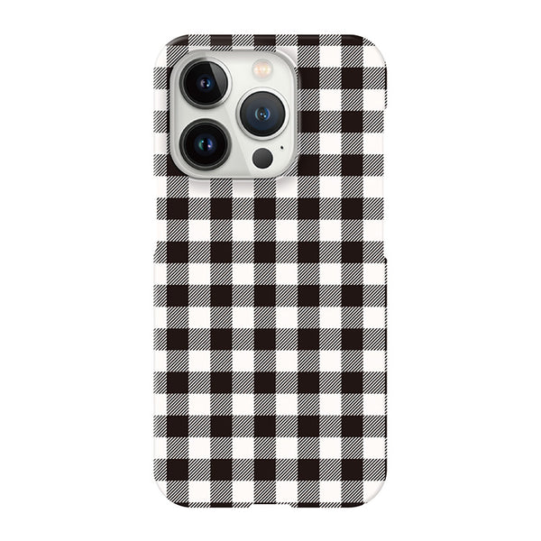 Gingham check_Black (ハード型スマホケース)