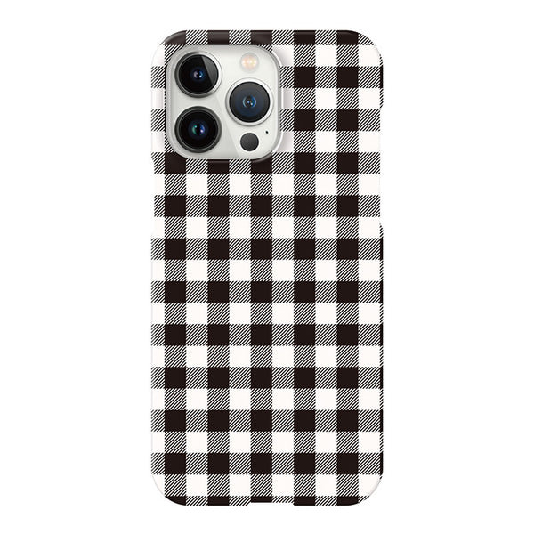 Gingham check_Black (ハード型スマホケース)