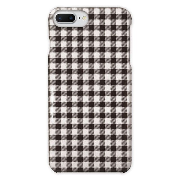 Gingham check_Black (ハード型スマホケース)