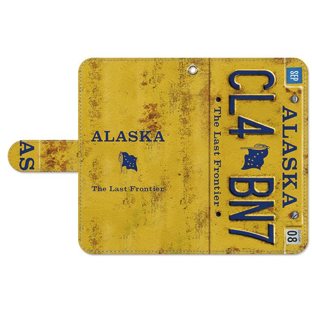 Numberplate_Alaska (手帳型ケース)