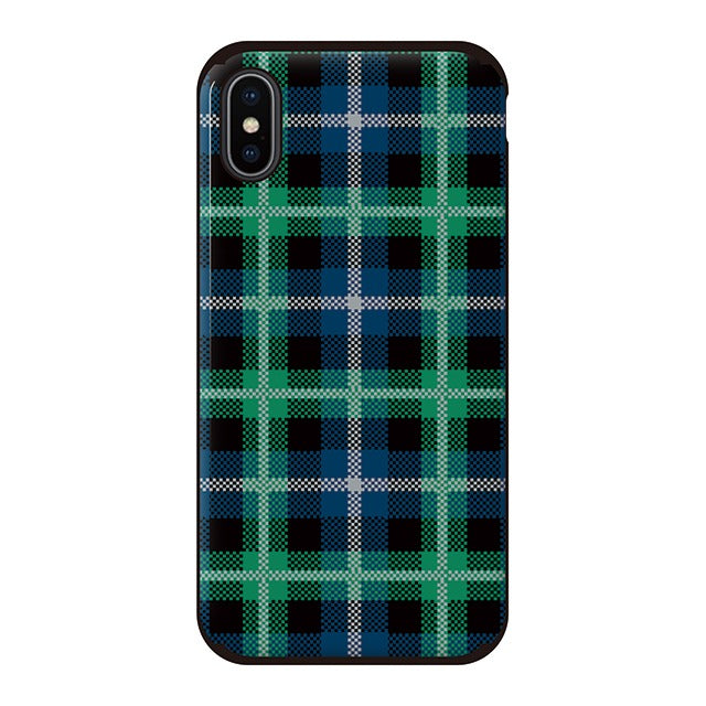 Tartan_Green (カード収納＆ミラー付 耐衝撃ケース)