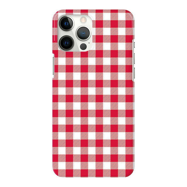 Gingham check_Red (ハード型スマホケース)