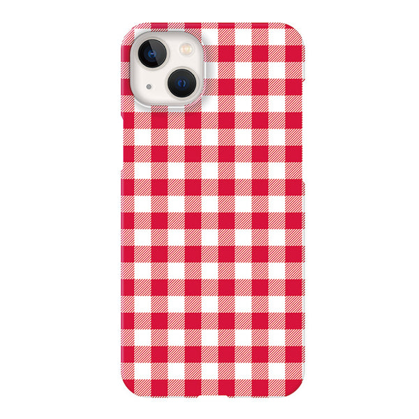 Gingham check_Red (ハード型スマホケース)