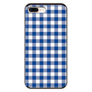 Gingham check_Blue (カード収納＆ミラー付 耐衝撃ケース)