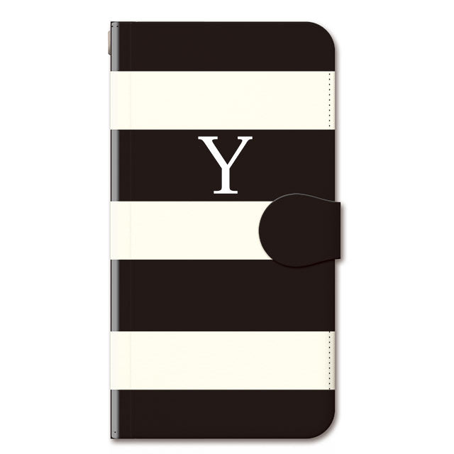 イニシャル Y （BLACK） (手帳型ケース)
