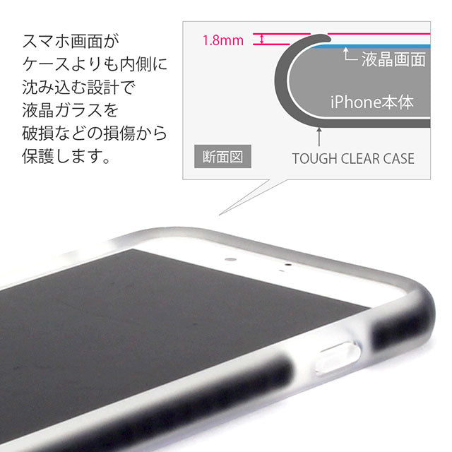Clear tough case white (ハード型スマホケース)