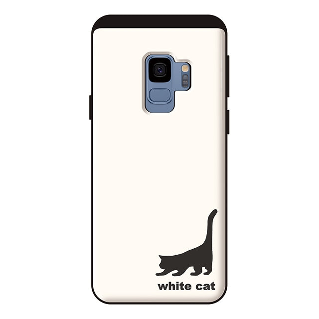 ネコ柄 白猫 (カード収納付 耐衝撃ケース)
