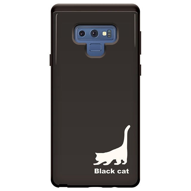 ネコ柄 黒猫 (カード収納付 耐衝撃ケース)