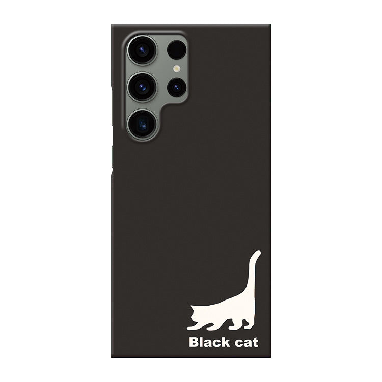 ネコ柄 黒猫 (ハード型スマホケース)