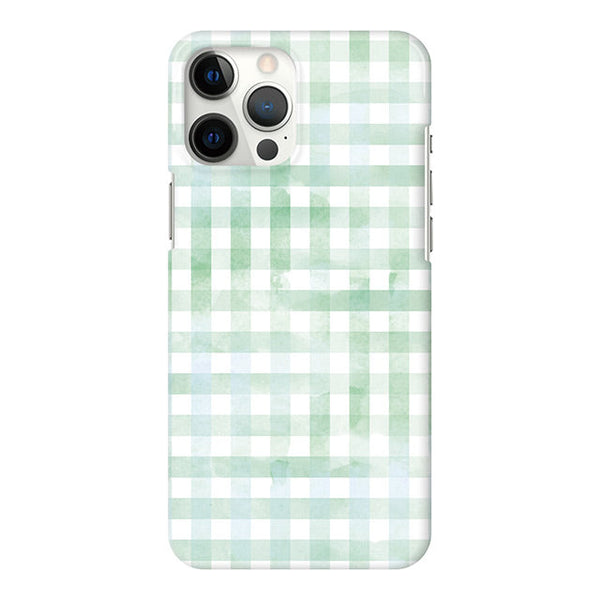 Gingham check-Green (ハード型スマホケース)