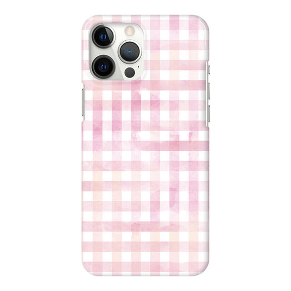 Gingham check-Pink (ハード型スマホケース)