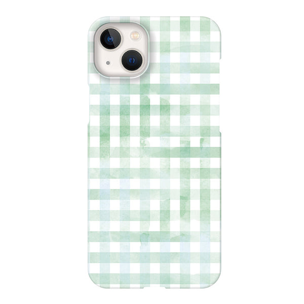 Gingham check-Green (ハード型スマホケース)