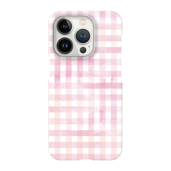 Gingham check-Pink (ハード型スマホケース)