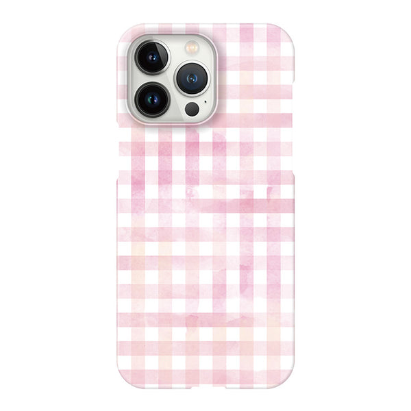 Gingham check-Pink (ハード型スマホケース)