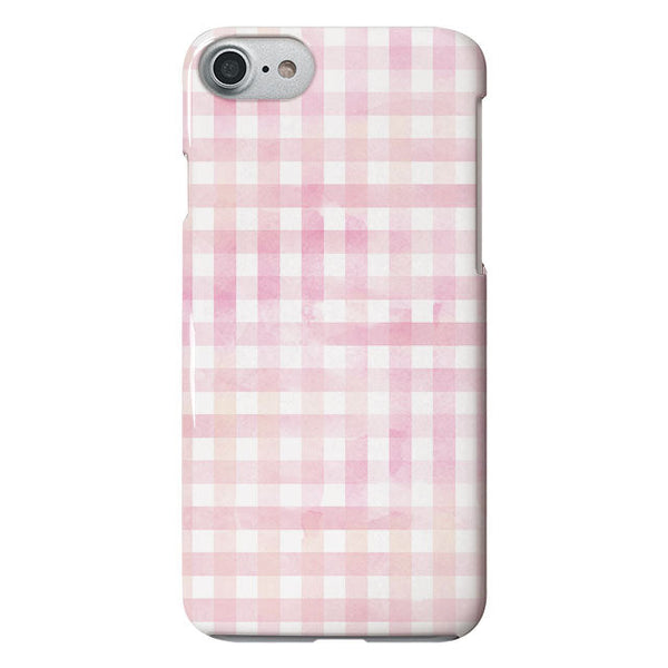 Gingham check-Pink (ハード型スマホケース)