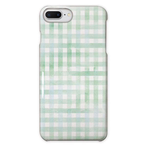 Gingham check-Green (ハード型スマホケース)