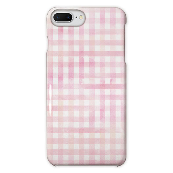 Gingham check-Pink (ハード型スマホケース)