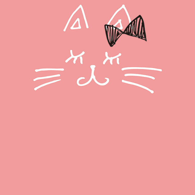 ネコの女の子（ピンク） (カード収納＆ミラー付 ハードケース)