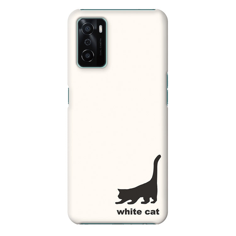 ネコ柄 白猫 (ハード型スマホケース)
