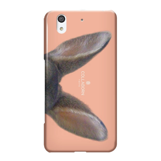 ウサギ-PINK (ハード型スマホケース)