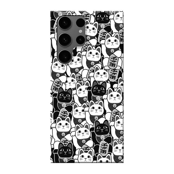 MANEKINEKO-SMALL PATTERN_MONOCHROME (ハード型スマホケース)