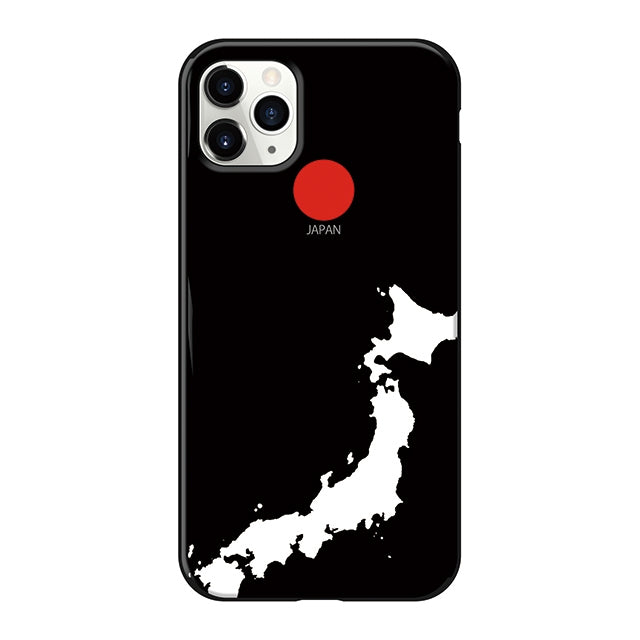 JAPAN ブラック (カード収納＆ミラー付 耐衝撃ケース)